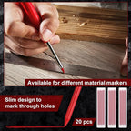 Zhehao 120 Pieces 2.8 mm Carpenter Pencils Lead Refills HB Refill for Construction Pencils Refills Mechanical for Writing Drawing Drafting Woodworking Construction(Red)