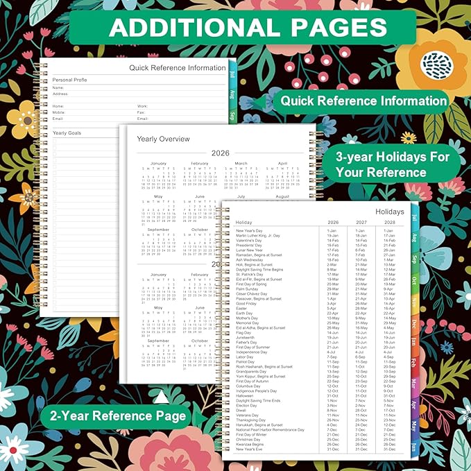 Planner 2026-2027 - 9" x 11",Academic Planner 2026-2027, JUL.2026 - JUN.2027, Weekly and Monthly Planning with Monthly Tabs, Back Pocket + Thick Paper + Twin-Wire Binding