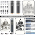 Fuxi Sketch Pad and Pencil Set | Stocking Stuffers, Art Supplies for Adults | Gifts for Artists, Teen & Beginners | Complete Drawing Set with Sketch Book, Sketch Pencils, Charcoal & Graphite Sticks.