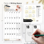 RED EMBER The Big Grid - Floral 2026 Wall Calendar 12 Month | 12" x 24" Open | Thick & Sturdy Paper | Holiday Gift | Jumbo Large Print Nature Calendar 2026
