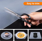 Shelf Liners for Kitchen Cabinets Non Adhesive Drawer Liner EVA Material Cupboard Mat Waterproof Refrigerator Mats Washable Fridge Liner for Cupboard and Desks Clear Shelf Liner 17.3 x 78.7 Inches