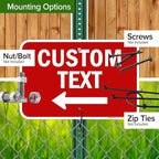 Custom Arrow,Custom Directional Sign, Left Arrow,12x18 Inches, Rust Free .063 Aluminum, Fade Resistant, Made in USA by My Sign Center