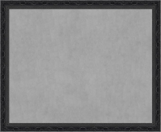 Amanti Art Black Framed Magnetic Board 36x44 X-Large Vision Board for use with Magnets, 100% Metal Sheet to Display Items as Office Decor or for Home Organization in mudroom, Kitchen or Kids Room