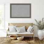 Amanti Art Grey Framed Magnetic Board 29x41 Large Vision Board for use with Magnets, 100% Metal Sheet to Display Items as Office Decor or for Home Organization in mudroom, Kitchen or Kids Room