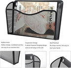Gawerk 3 Pack Wall File Organizer, Mesh Hanging Metal Vertical Wall Mounted File Holder for Office/Home