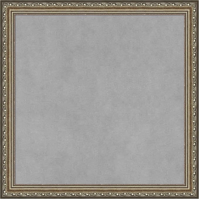 Amanti Art Silver Framed Magnetic Board 18x18 Small Vision Board for use with Magnets, 100% Metal Sheet to Display Items as Office Decor or for Home Organization in mudroom, Kitchen or Kids Room