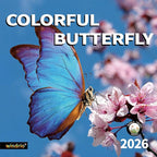 2026 Wall Calendar,Calendar 2026, November 2025 - December 2026, Wall Calendar Butterfly, 12" x 24" Opened,Full Page Months Thick & Sturdy Paper for Calendar Organizing & Planning