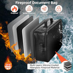 Fireproof Document Box for file organizer,Fireproof Bag for Important Document Organizer with Combination Lock,Portable Home Travel Safe Storage for Important Documents,Passports