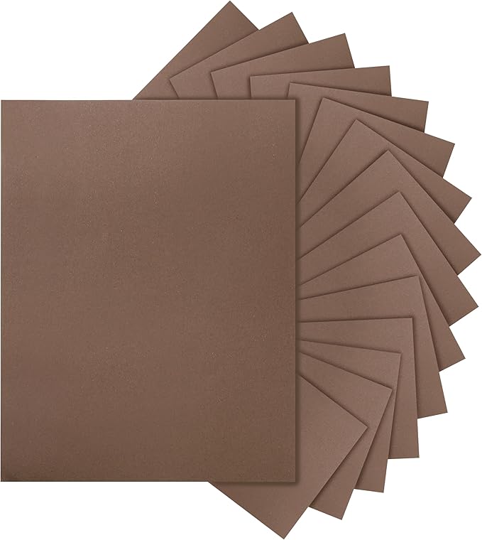 Silunkia 40 Sheets Coffee Color Cardstock 8.5 x 11 Crafts Paper, 200gsm/75lb Premium Dark Brown Card Stock Printer Paper for DIY Cards Making, Greeting Cards, Birthday Decorations, Invitations, Menus