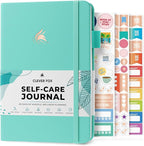 Clever Fox Self-Care Journal – Daily Reflection Notebook – Mental Health & Personal Development Planner, Meditation & Mood Log, A5 (Turquoise)