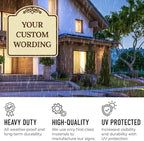 Custom Decorative Sign, Personalized Metal Sign for Business, Driveway, Home, Airbnb, Office Door Plaque,Brown Border Sign, 8x8 Inches, ACM, Fade Resistant, Made in USA by Sigo Signs