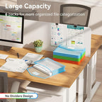 ABC life 6-Pack Plastic Expanding File Folder, Translucent Envelopes with Snap Closure, Large Capacity, Assorted Colors, Large Capacity, Fits Letter/A4 Size - RGB Color