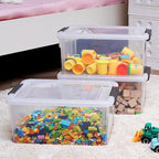 Citylife 17 QT Plastic Storage Bins with Latching Lids Stackable Storage Containers for Organizing Large Clear Storage Box for Garage, Closet, Classroom, Kitchen, 2 Packs