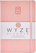 Wyze Planner Undated Daily Planner – 1-Year B5 Productivity Organizer with Two-Page Weekly Spread, Goal Setting, Habit Tracker, Weekly & Monthly Pages – Hardcover Time Management Notebook (Pink)