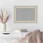 Amanti Art Silver Framed Magnetic Board 18x24 Small Vision Board for use with Magnets, 100% Metal Sheet to Display Items as Office Decor or for Home Organization in mudroom, Kitchen or Kids Room
