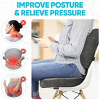 FORTEM Seat Cushion, Office Chair Cushion, Lumbar Support Pillow for Office Chair, Memory Foam Sciatica Coccyx Tailbone Pressure Pain Relief, Car Sitting Pad, Washable Non Slip, XL