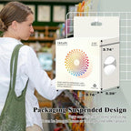 3 Inch Round Colored Dot Stickers, 2000 PCS, 4 Rolls in Dispenser Box - White Circle Color Coding Labels Dot Labels for Office, Home, Inventory Organizing