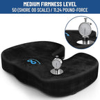 Everlasting Comfort Doctor Recommended Memory Foam Seat Cushion for Office Chairs & Car - Ergonomic Office Desk Accessories - Cushions for Tailbone Pain Relief, Sciatica (Black, X-Large)
