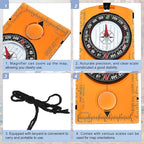 PATIKIL Orienteering Compass, Navigation Backpacking Compasses for Map