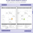 Clever Fox Dated Planner 2026-2027 – Weekly Life Planner Notebook for Time Management – Planner with Habits Tracker & To-Do List (Lavender)