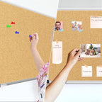 XBoard Cork Board Bulletin Board 48 x 31 inch, Corkboard with Push Pin for Display and Organization