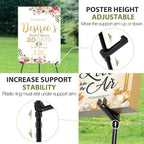 VAIIGO 63" Display Easel Stand - 3Packs Art Easels for Wedding Sign Poster Stand Folding Floor Adjustable Metal Black Easel Instant Tripod Easel for Painting Wedding Welcome Sign Stand