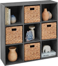 Best Choice Products 9-Cube Storage Organizer, 13.5in Shelf Opening, Bookcase, Display Shelf, Customizable w/ 3 Removable Back Panels – Dark Gray