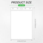 10 Pack Job Ticket Holders 8 1/2" x 11" Waterproof Zip Page Protectors Heavy Duty Dry Erase Document Storage Shop Ticket Holders