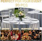 20 Pack Reserved Table Signs White Reserved Table Tent Card with Gold Foil Design for Wedding Party Restaurant - Double Sided Reserved Sign Table Tent Place Cards for Event