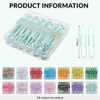 NEEWAY Colorful Large Paper Clips, 2 Inch Jumbo Paper Clips, 150 Count, 3 Pack of 50 (Light Green)