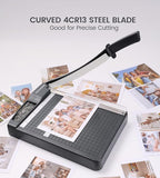 Paper Cutter,Paper Trimmer12" Cutting Length Heavy Duty Guillotine Paper Slicer with Safety Guard and Blade Lock,12 Sheets Capacity,Ideal for Offices,Homes,Printing Shops,Photo Studios