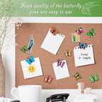 50Packs Decorative Push Pins for Cork Board Butterfly Push Pins for Board Bulletin Cute Thumb Tacks for Wall Green Thumbtacks for Hanging in Cubicle Office Home Decor Decorations