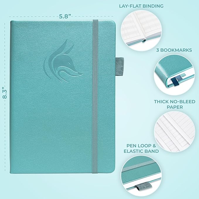 Clever Fox Dated Planner 2026-2027 – Weekly Life Planner Notebook for Time Management – Planner with Habits Tracker & To-Do List (Aquamarine)