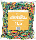 Bilinny Rubber Bands Assorted Size & Color, Made In USA, 1 LB