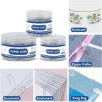 1800 Paper Clips Assorted Sizes Large, Medium and Small, Durable and Rustproof, Paperclips for Office School and Personal Use, Office Supplies Document Organizing (50mm, 33mm, 28mm) (Silver)