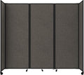 Versare Room Divider 360 Portable Wall Partition | Folding Panels | Large Freestanding Divider | Locking Wheels | Temporary Room Separator