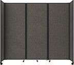 Versare Room Divider 360 Portable Wall Partition | Folding Panels | Large Freestanding Divider | Locking Wheels | Temporary Room Separator