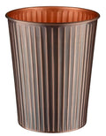 Monarch Abode Metal Bathroom Trash Can – Waste Basket for Bedroom, Office Desk, & Dorm, Handcrafted Ridge Embossed, Durable Decorative Antique Copper Small Trash Can Bathroom Garbage Bin Wastebasket