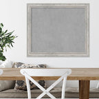Amanti Art Silver Framed Magnetic Board 23x27 Medium Vision Board for use with Magnets, 100% Metal Sheet to Display Items as Office Decor or for Home Organization in mudroom, Kitchen or Kids Room