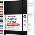 Purpose Planner Notebook B5 7.5”x9.8” Undated 2026 Daily Weekly and Monthly Productivity Goal Setting Tool for Work Home ADHD for Adults Self Care Journal