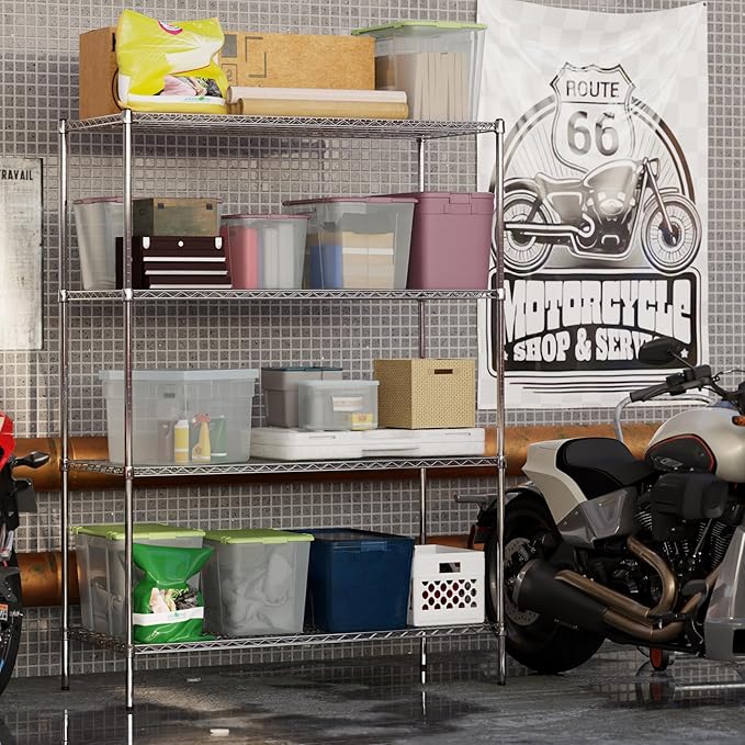 Regal Altair 24" Deep x 54" Wide x 74" Height Wire Shelving Kit | 4-Tier | NSF Commercial Storage Rack Unit
