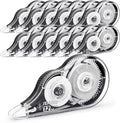 JEFURE 12 Pcs Correction Tape, 39.37 Ft White Wrong Out Tear-Resistant Bulk, Instant Corrections Easy to Use Applicator for School, Office, Note Taking, Journal (Tape Width 0.2 in，Clear)