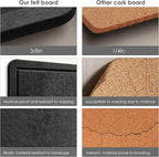 Lightomorrow Large Bulletin Board, 60 x 48 inches Decorative Felt Pinboard, 5' x 4' Cork Board Alternative for Wall, Foldable Photo Board Self-Adhesive Vision Board with 20 Pushpins - Black