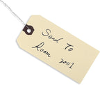 INNOVART Shipping Tags - Double Wired 4 3/4" x 2 3/8", Manila Wire Tags with Reinforced Eyelet, Case of 1000