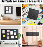 Large Cork Board 36" x 24", 6 Pack Felt Wall Tiles with 30 Pcs Pushpins, Bulletin Board with Removable Self-Adhesive Strips, Pin Boards Cork Boards for Walls Office Home Classroom Decor-Dark Gray