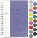 Oneirom Spiral Notebook-6.10" x 8.19" College Ruled Journal with Inner Pockets and 160 Pages,PU Leather Cover Business Journal, Twin-Wire Binding Notebook Perfect for Office & Home School Supplies