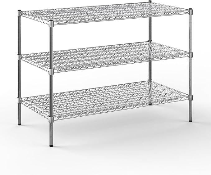 Regal Altair 24" Deep x 48" Wide x 34" Height Wire Shelving Kit | 3-Tier | NSF Commercial Storage Rack Unit