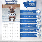 2026 Ugly Dogs Monthly Wall Calendar | Funny White Elephant Gift Gag Gift Calendar September 2025 - December 2026