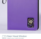 ProCase 900 Pockets Card Binder with Clear Window for Trading Cards, 9 Double Sided Pockets Cards Colletction Album Holder with Removable Sleeves for MTG, TCG, Sports Cards, Football Cards -Purple