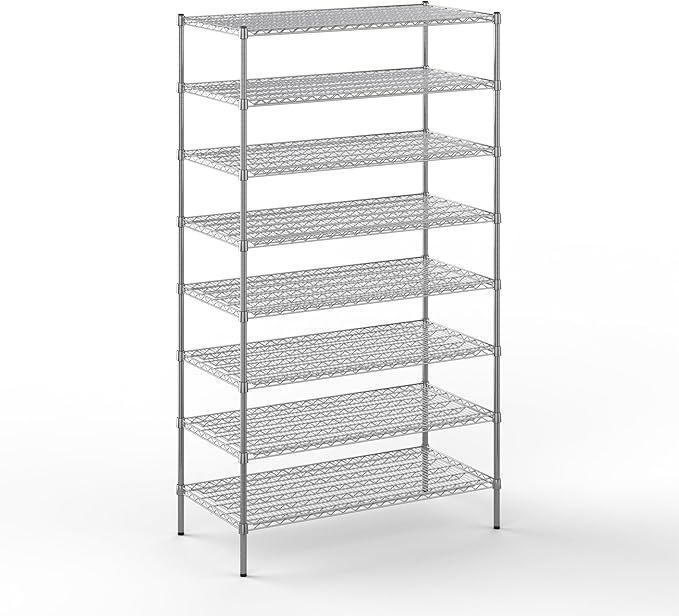 Regal Altair 24" Deep x 48" Wide x 86" Height Wire Shelving Kit | 8-Tier | NSF Commercial Storage Rack Unit